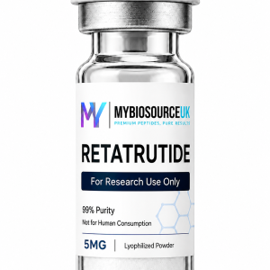 Retatrutide 5mg research peptide vial by My Bio Source UK